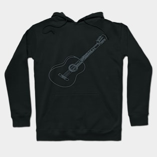 Classic guitar lineart Hoodie